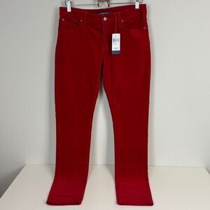 Ralph Lauren Sport Red Slim Fit Corduroy Pants 10 NWT